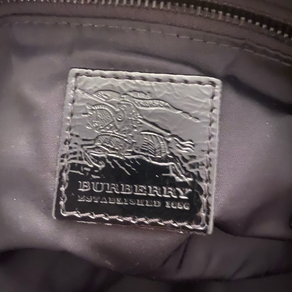 Burberry Black Floral Beat Check Satchel - Picture 8 of 8